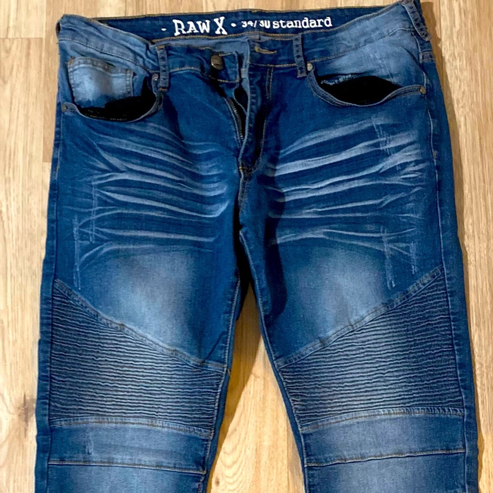 Raw X sz 34 /30 standard slim fit men’s jeans stretch cotton/poly vintage style